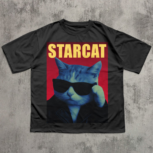 Starcat Funny Cat T-shirt, Parody Shirt, Stupid Tee