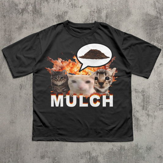 mulch cat meme t-shirt