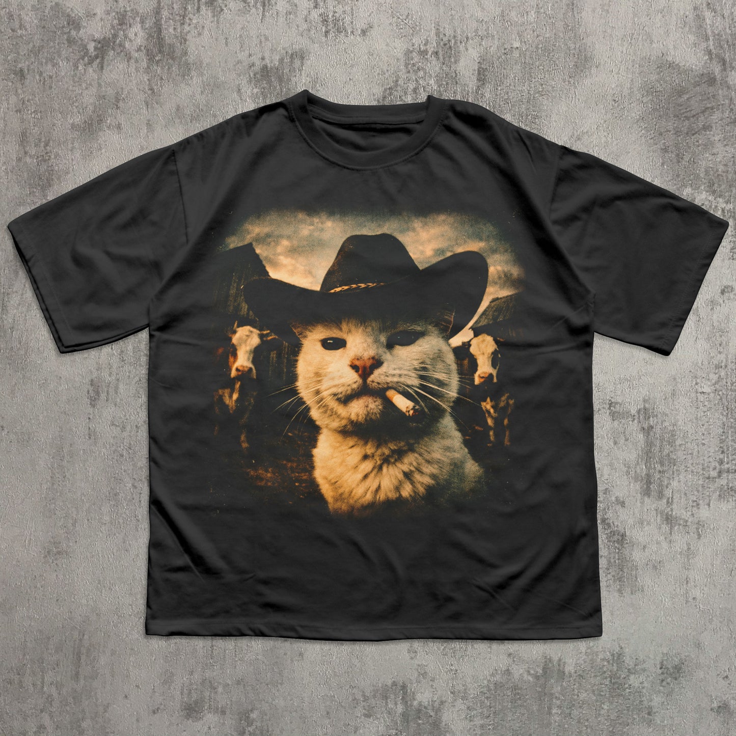 Funny Cowboy Cat T-shirt