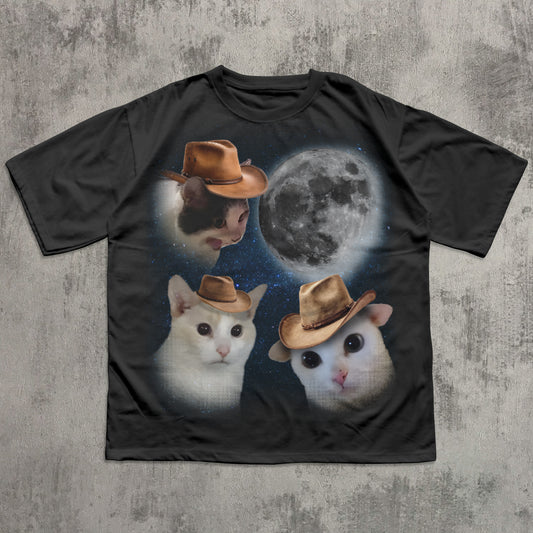 Retro Cowboy Cats T-shirt design