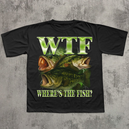 WTF Where is The Fish Funny T-shirt