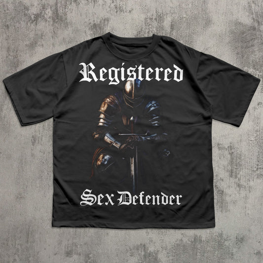Registered Sex Defender Funny Meme T-shirt