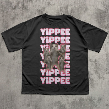 Yippee Funny Cat Meme T-shirt, Silly Cats Shirt