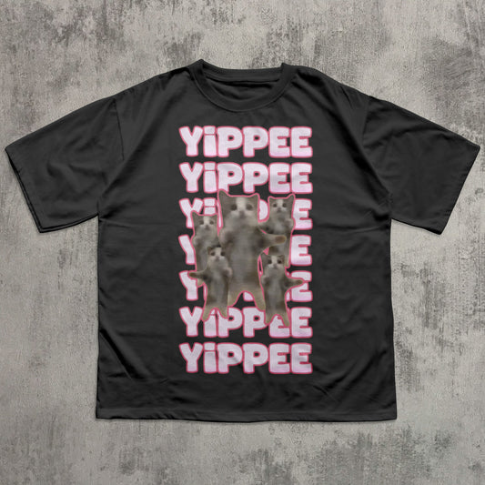 Yippee Funny Cat Meme T-shirt, Silly Cats Shirt