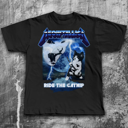 Meowtallica Funny Cat Meme Tee Shirt