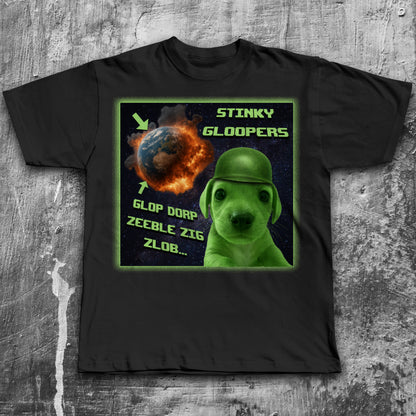 Funny Alien Dog Meme T-shirt, Dogs Lover Gift, Silly T-shirt, Glerp Glorp Tshirt