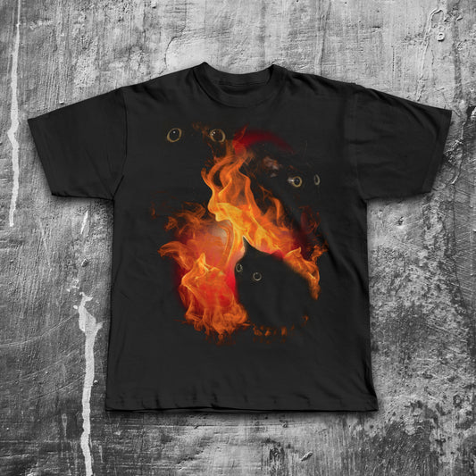 Silly Fire Cats T-shirt