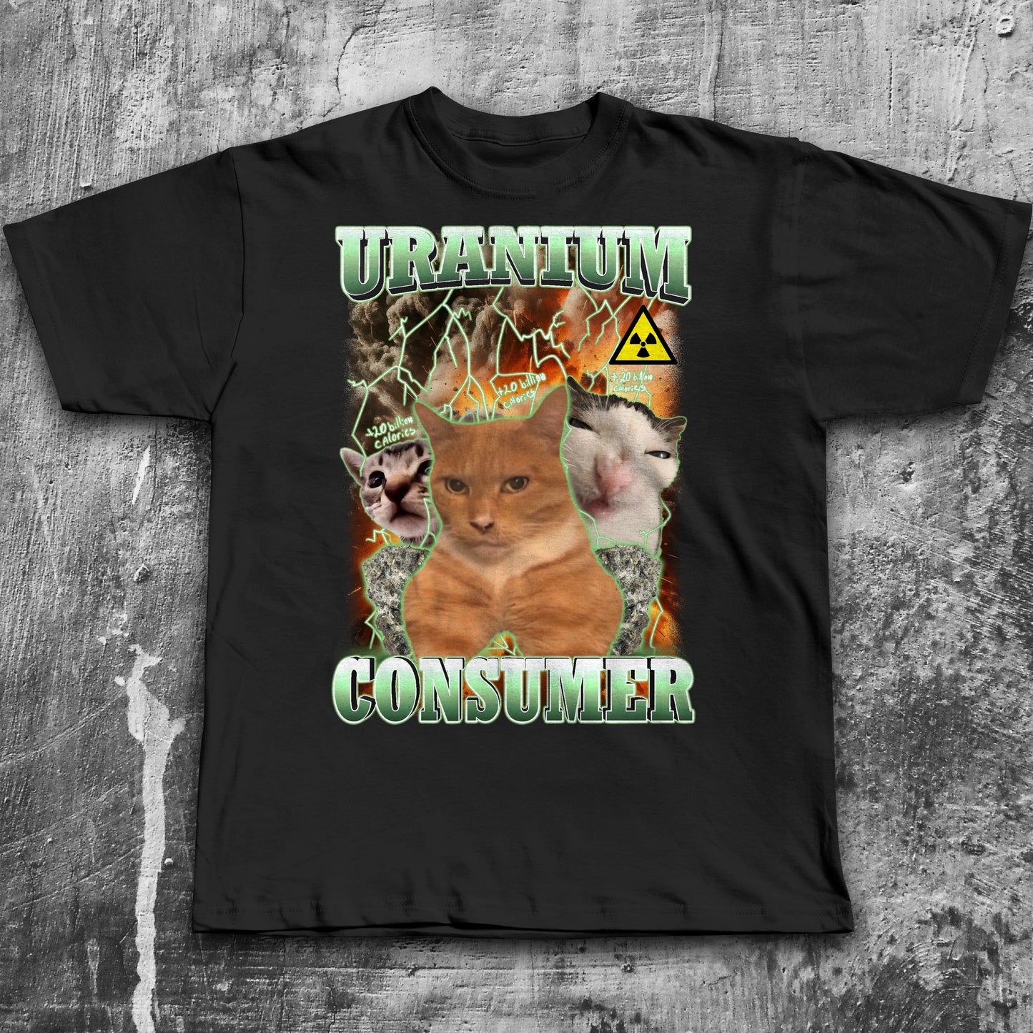 Uranium Consumer Funny Cat Meme T-Shirt, Brainrot Shirts
