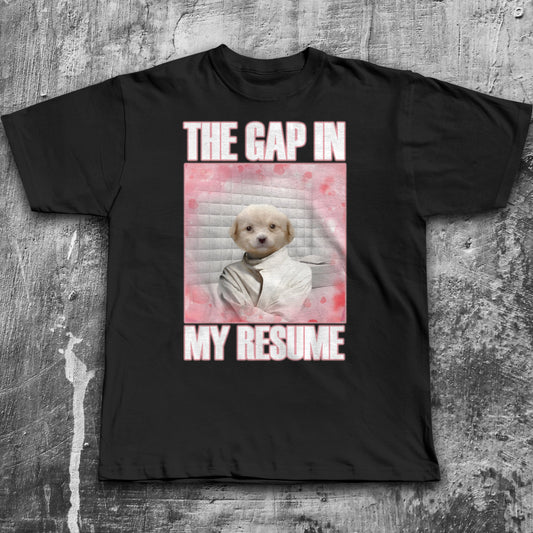 The Gap in My Resume Funny Mulch Dog Meme T-shirt, Brainrot Shirt