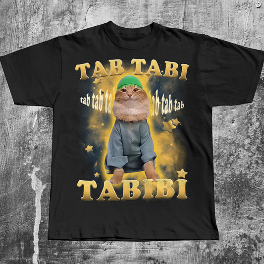 Tab Tabi Tab Funny Halal Cat Meme T-shirt