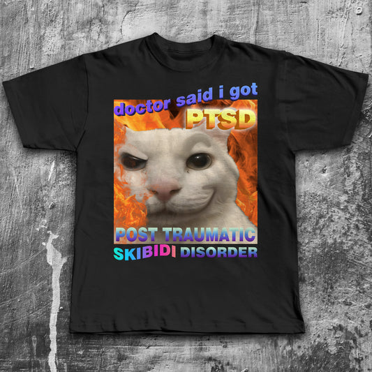 Skibidi Disorder Funny Cat Meme T-Shirt
