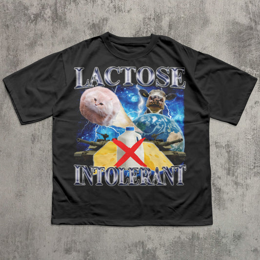 Lactose Intolerant Funny Cat Meme T-shirt, Lactose Shirt, Stupid Gifts, Silly Cats Tee, Weird Tshirt