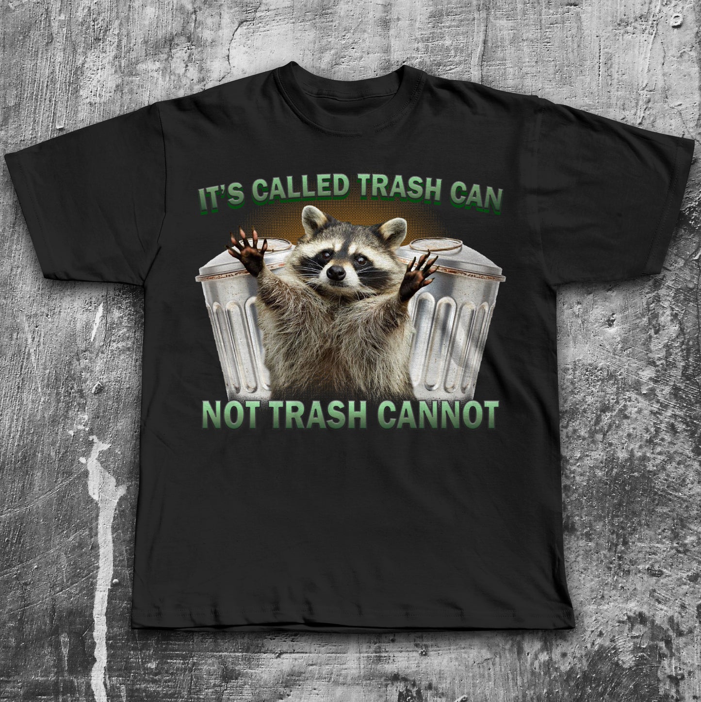 Funny Raccoon Trash Can Meme T-shirt