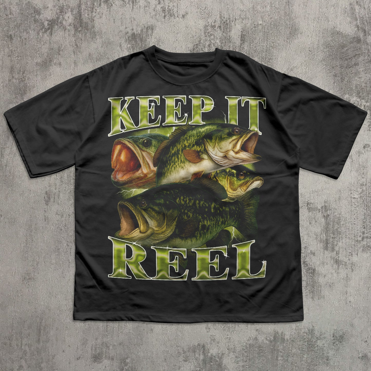 Keep It Reel Funny Bass T-shirt, Fisherman Shirts, Fish Lover Tee, Bootleg Retro Shirt
