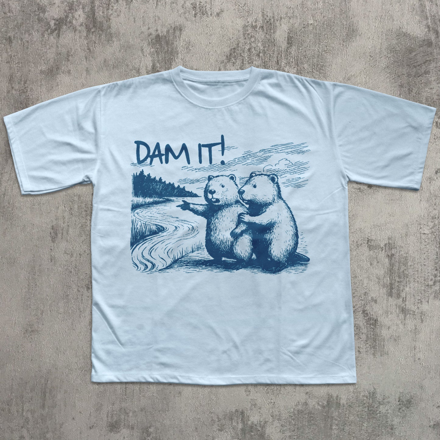 Dam It Funny Graphic Beaver T-shirt