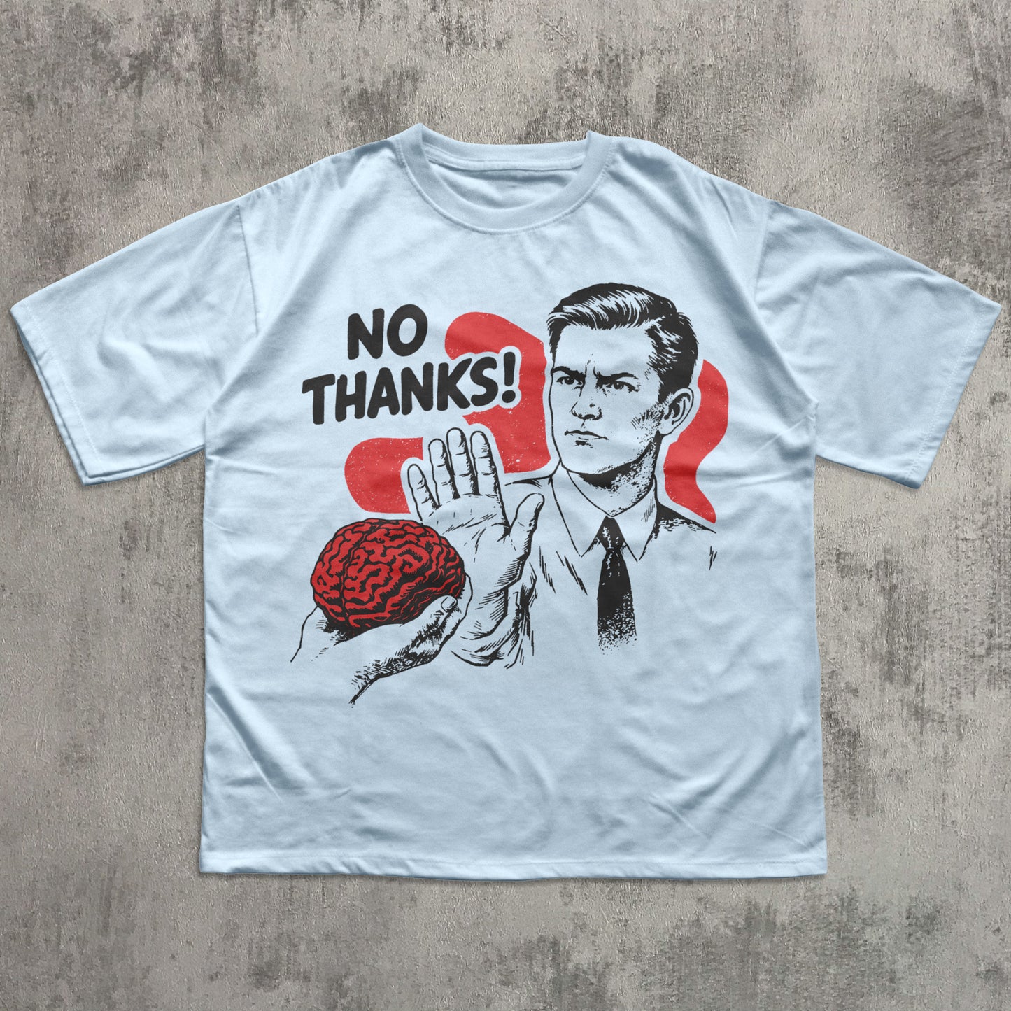 No Thanks Funny Retro T-shirt