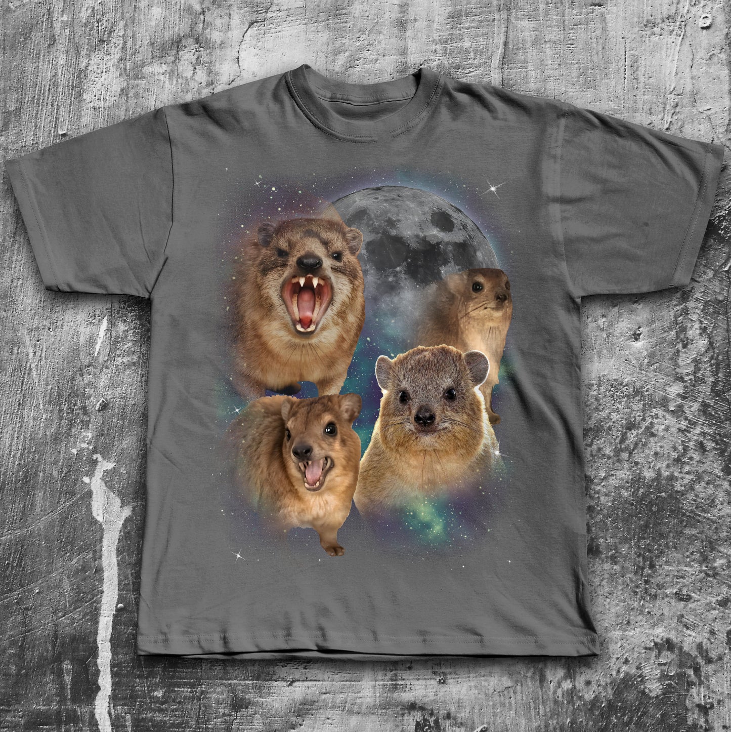 Funny Hyraxes Moon T-shirt