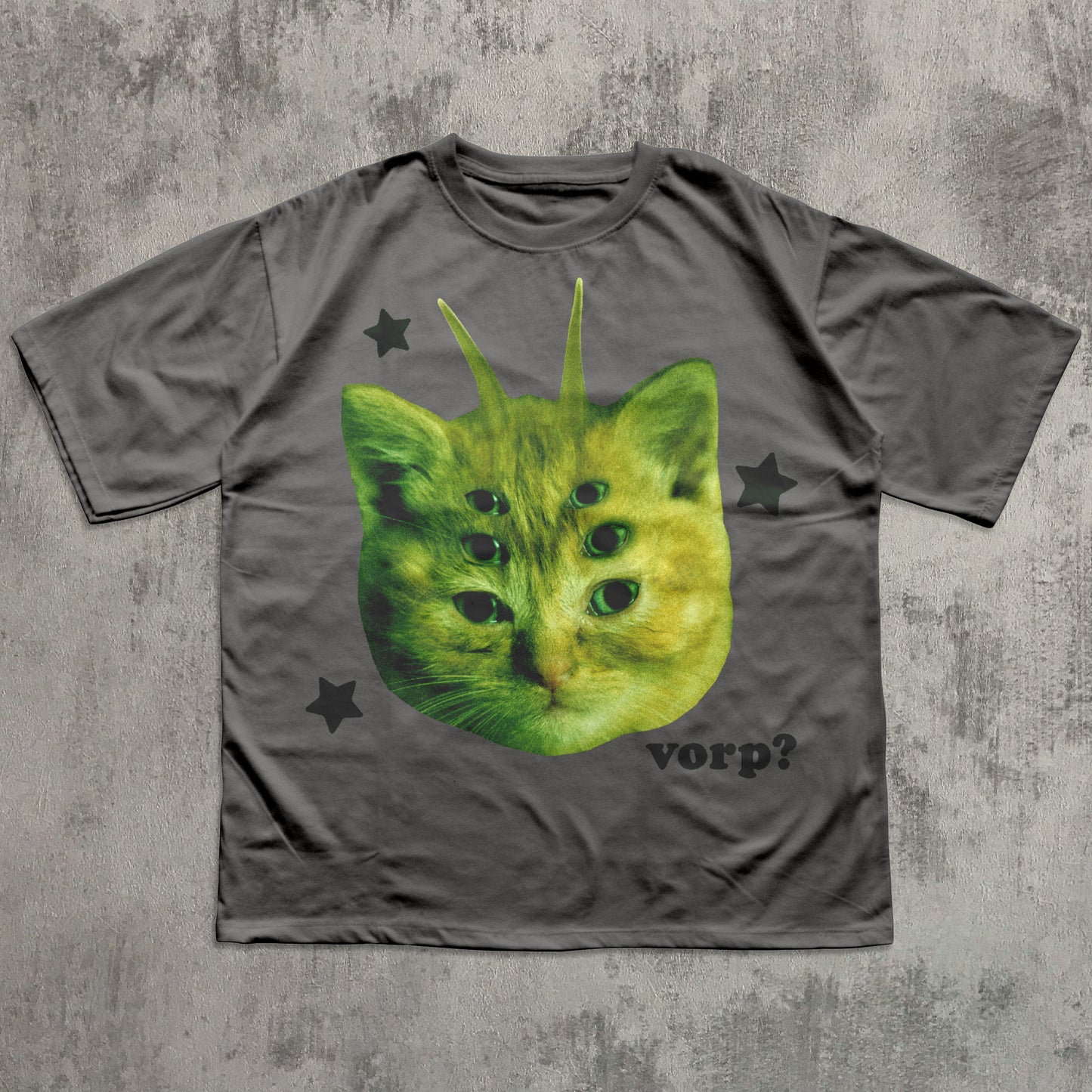 Vorp Funny Alien Cat Meme T-shirt, Silly Cats Shirt, Stupid Shirts, Unhinged Clothes, Brainrot Tee