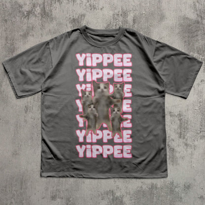 Yippee Funny Cat Meme T-shirt, Silly Cats Shirt