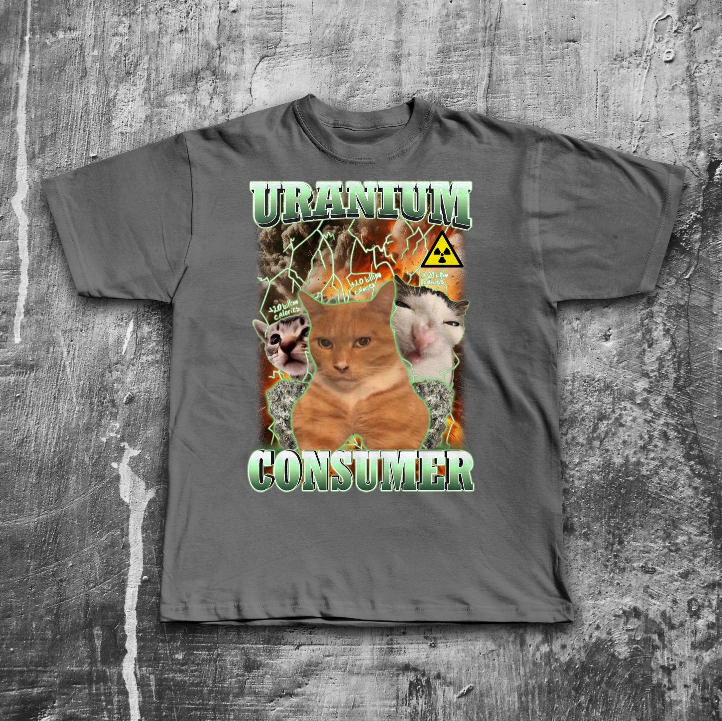 Uranium Consumer Funny Cat Meme T-Shirt, Brainrot Shirts