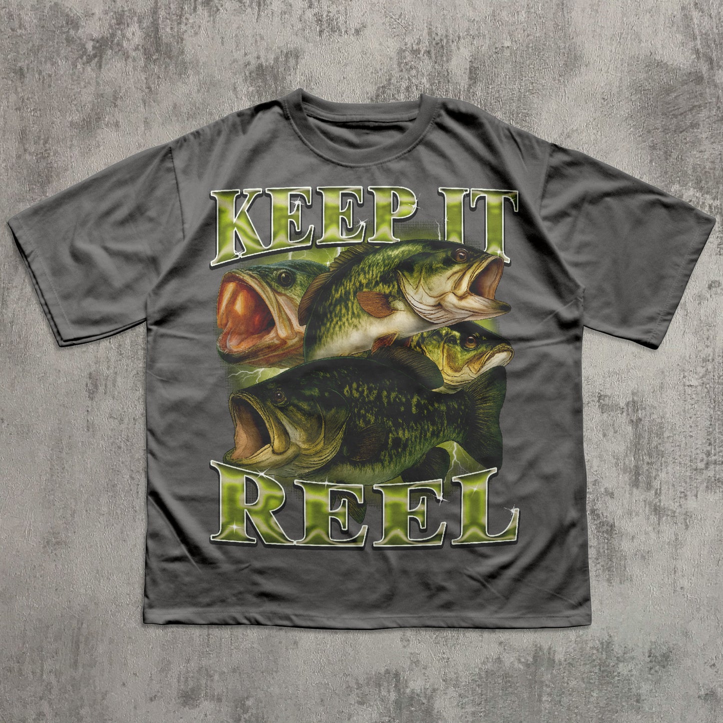 Keep It Reel Funny Bass T-shirt, Fisherman Shirts, Fish Lover Tee, Bootleg Retro Shirt