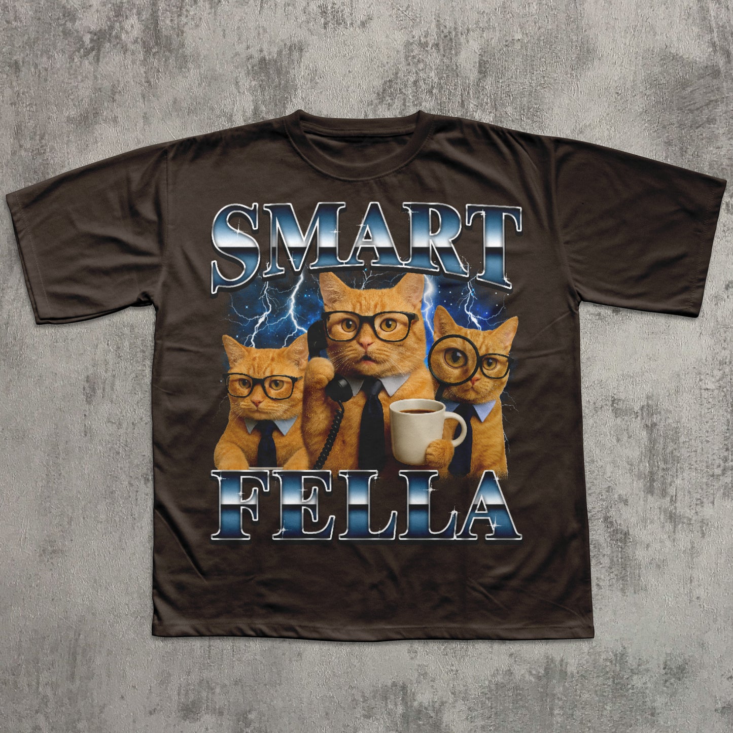 Smart Fella Funny Cat Meme T-shirt