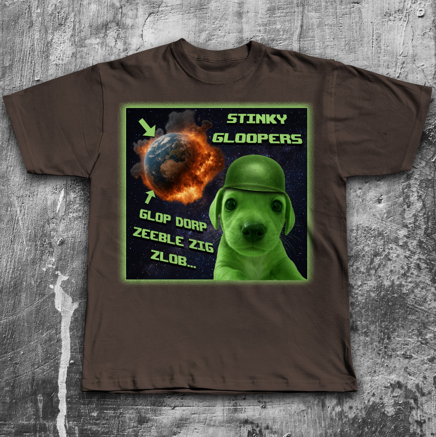 Funny Alien Dog Meme T-shirt, Dogs Lover Gift, Silly T-shirt, Glerp Glorp Tshirt