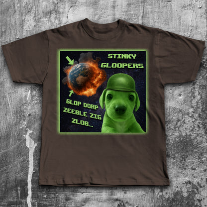 Funny Alien Dog Meme T-shirt, Dogs Lover Gift, Silly T-shirt, Glerp Glorp Tshirt