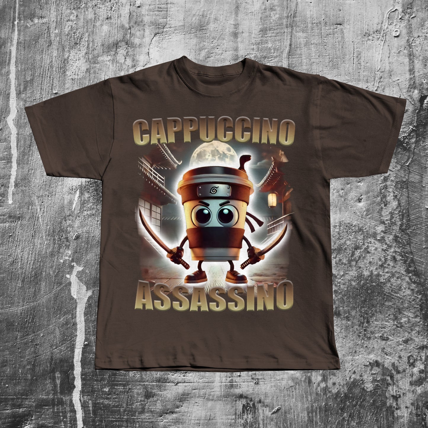 Cappuccino Assassino Funny Italian Brainrot Meme T-shirt