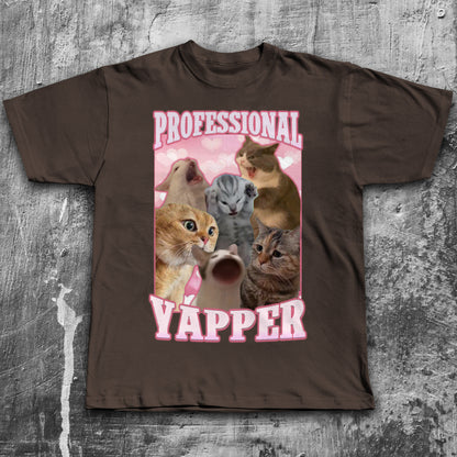 Professional Yapper Funny Cat Meme T-shirt