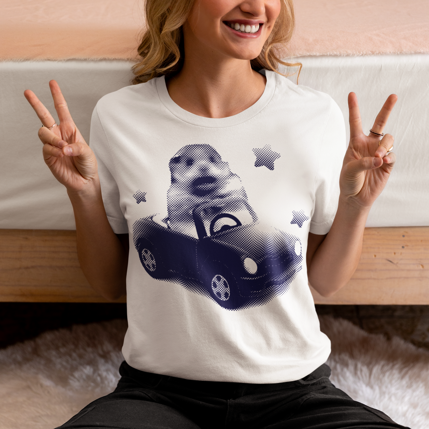 Y2k Scared Hamster in Car T-shirt, 2000s Vintage Graphic Tee, 90s Retro Shirt, Silly Tshirt