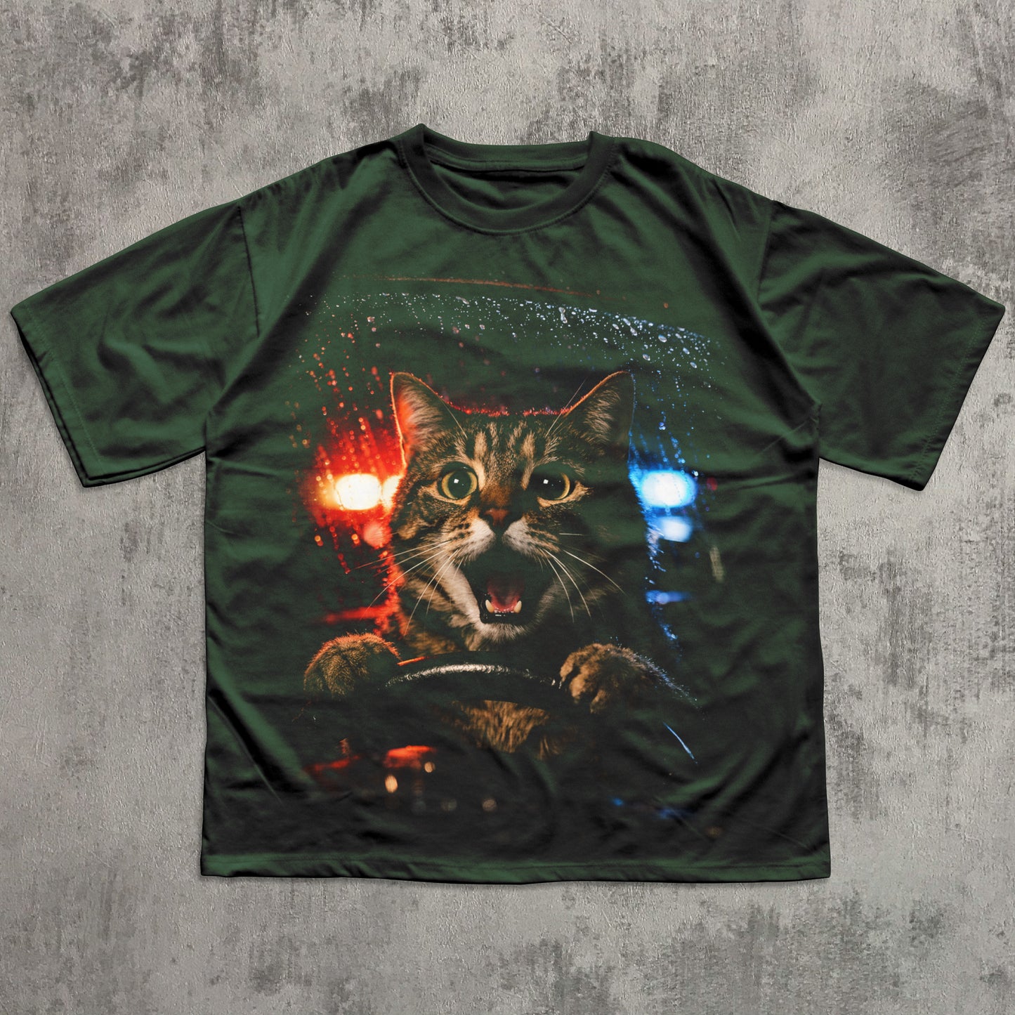 Funny Cat Police Chase T-shirt