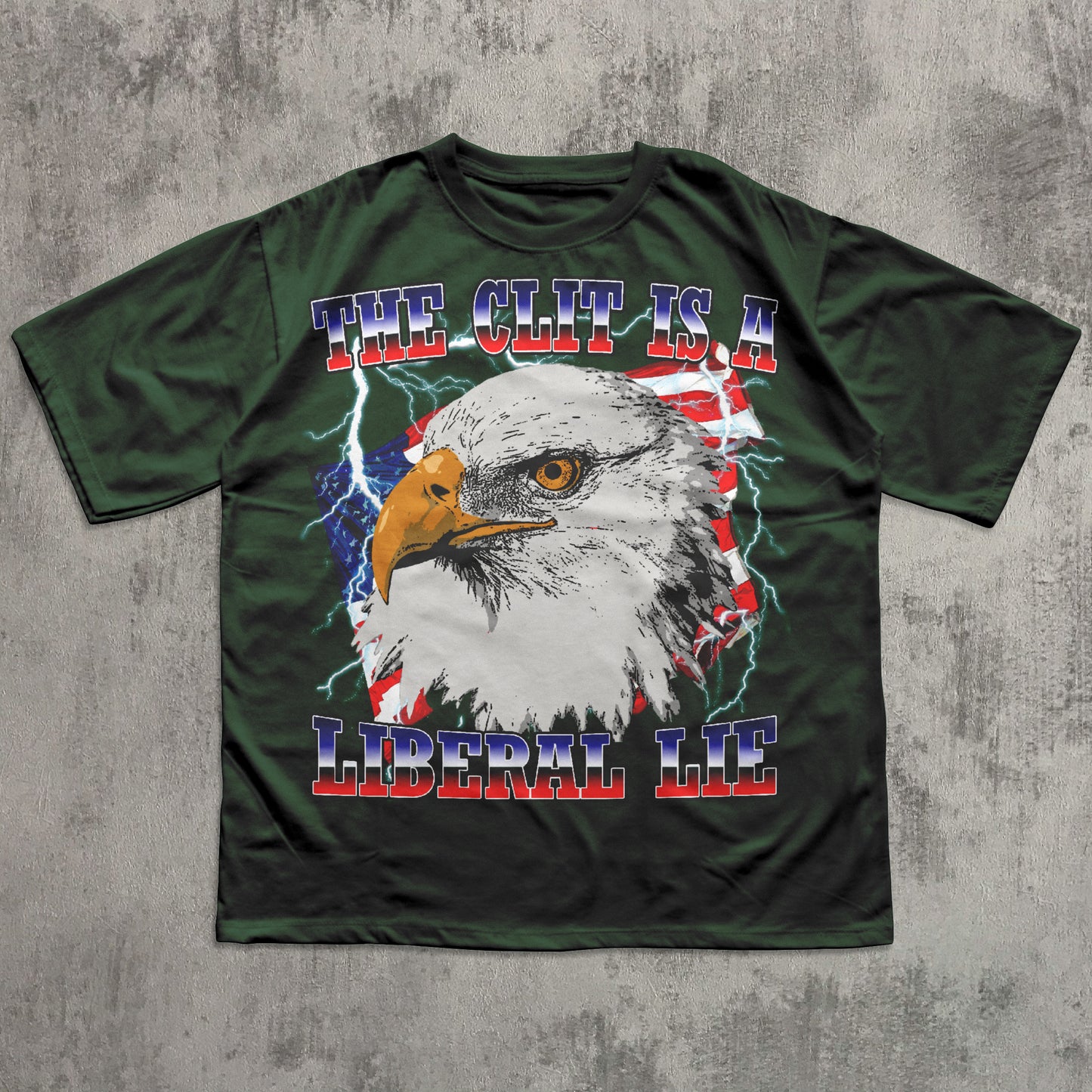 Green Funny Eagle T-shirt