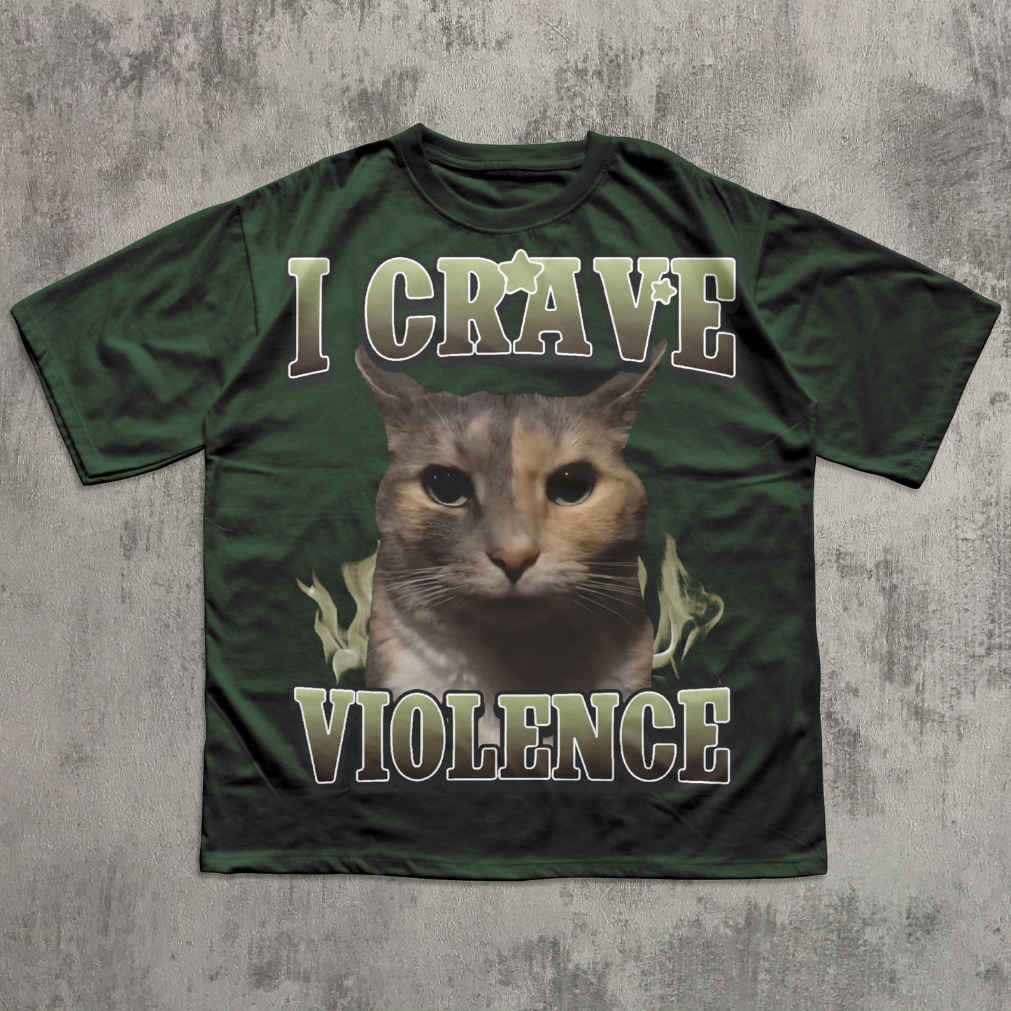 i crave violence funny cat meme t-shirt