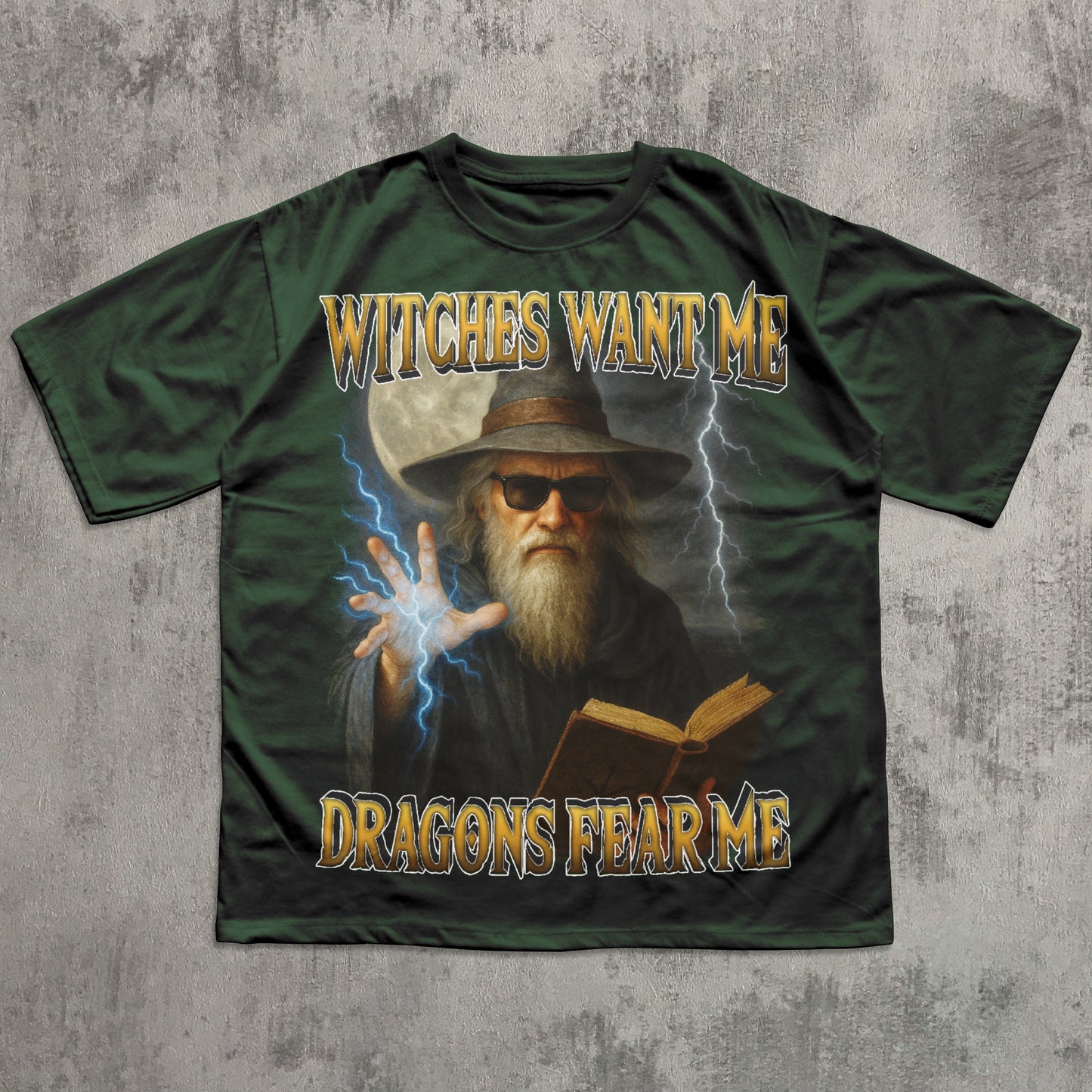Witches Want Me Dragons Fear Me Funny Dark Fantasy Wizard T-shirt, 90s Retro Dragon Shirt