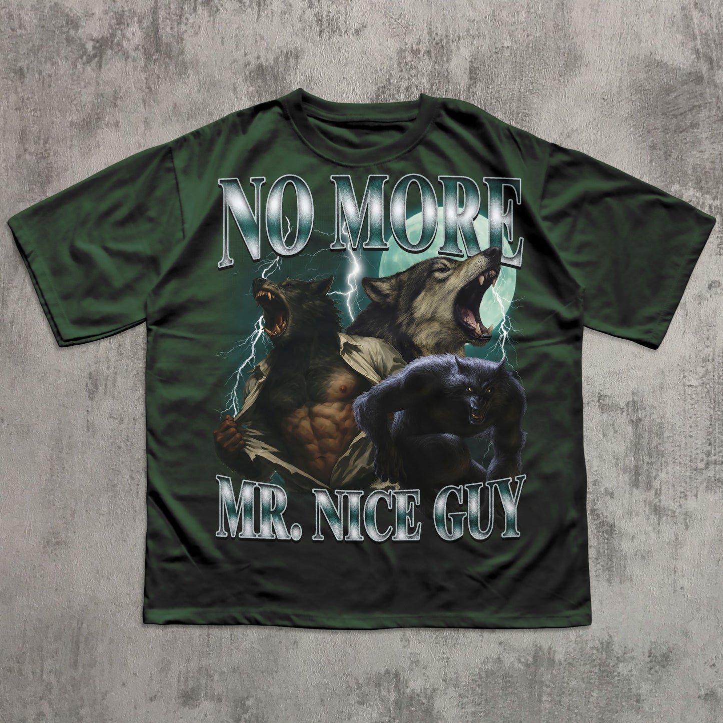 No More Mr Nice Guy Funny Alpha Werewolf T-shirt, Sigma Wolf Shirt, Unhinged Clothes, Weird Tee