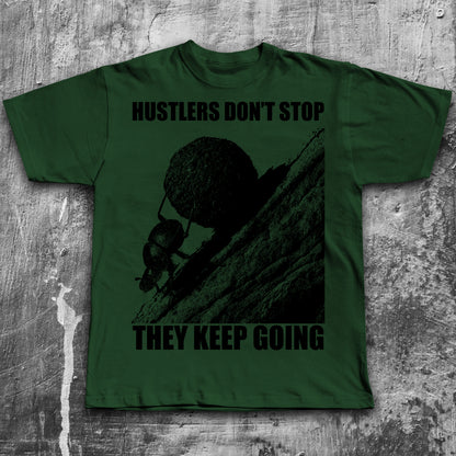Hustlers Don't Stop They Keep Going Funny Dung Beetle T-shirt, 90s Retro Shirt