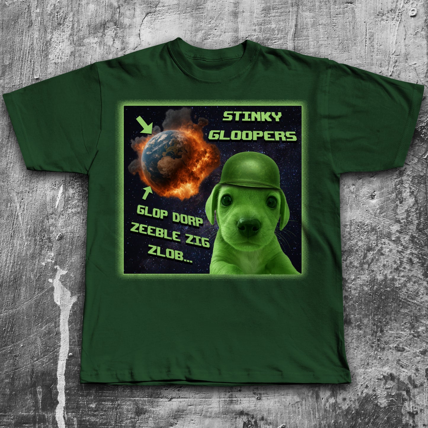 Funny Alien Dog Meme T-shirt, Dogs Lover Gift, Silly T-shirt, Glerp Glorp Tshirt