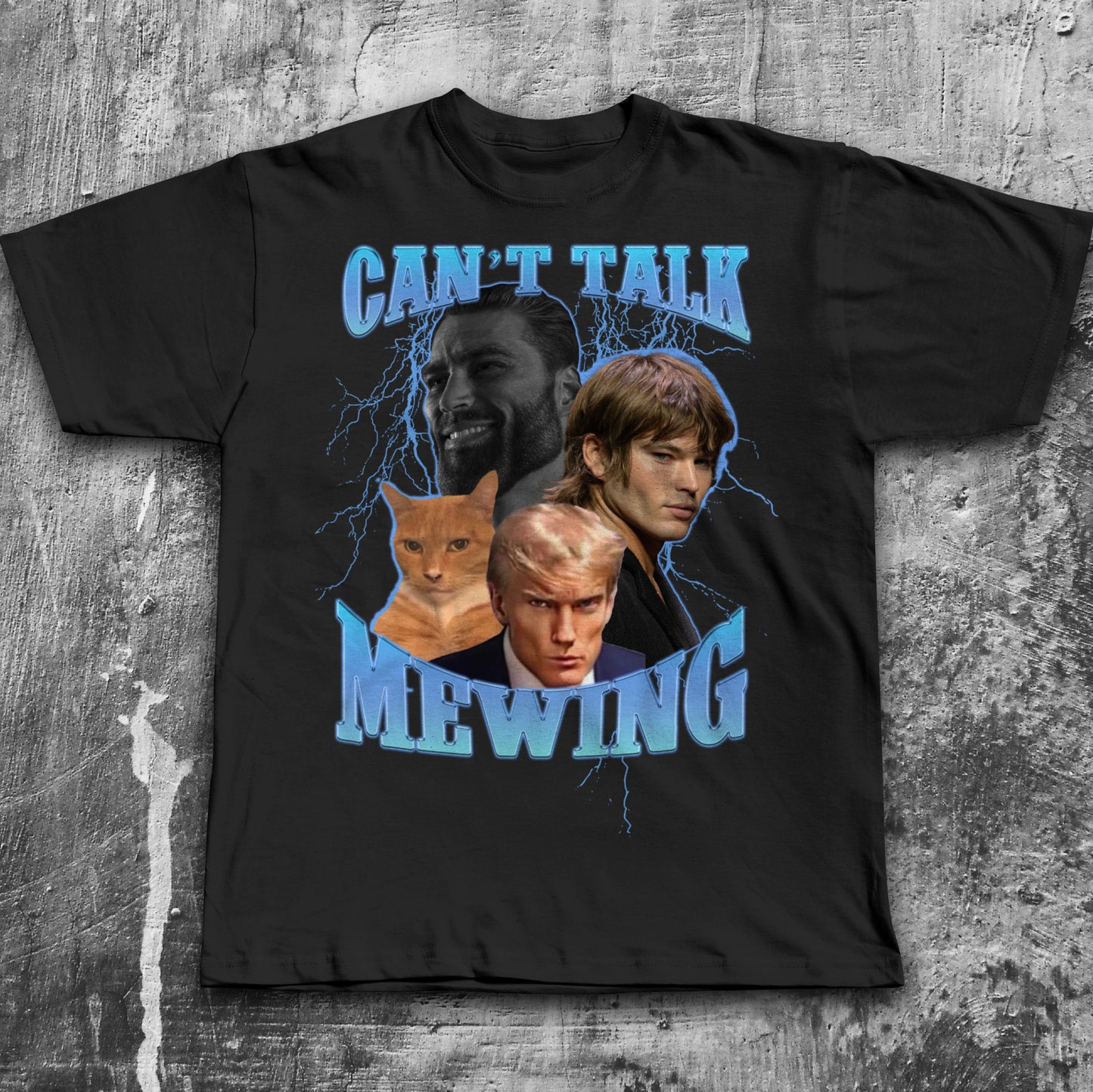 Can't Talk Mewing Funny Meme T-shirt