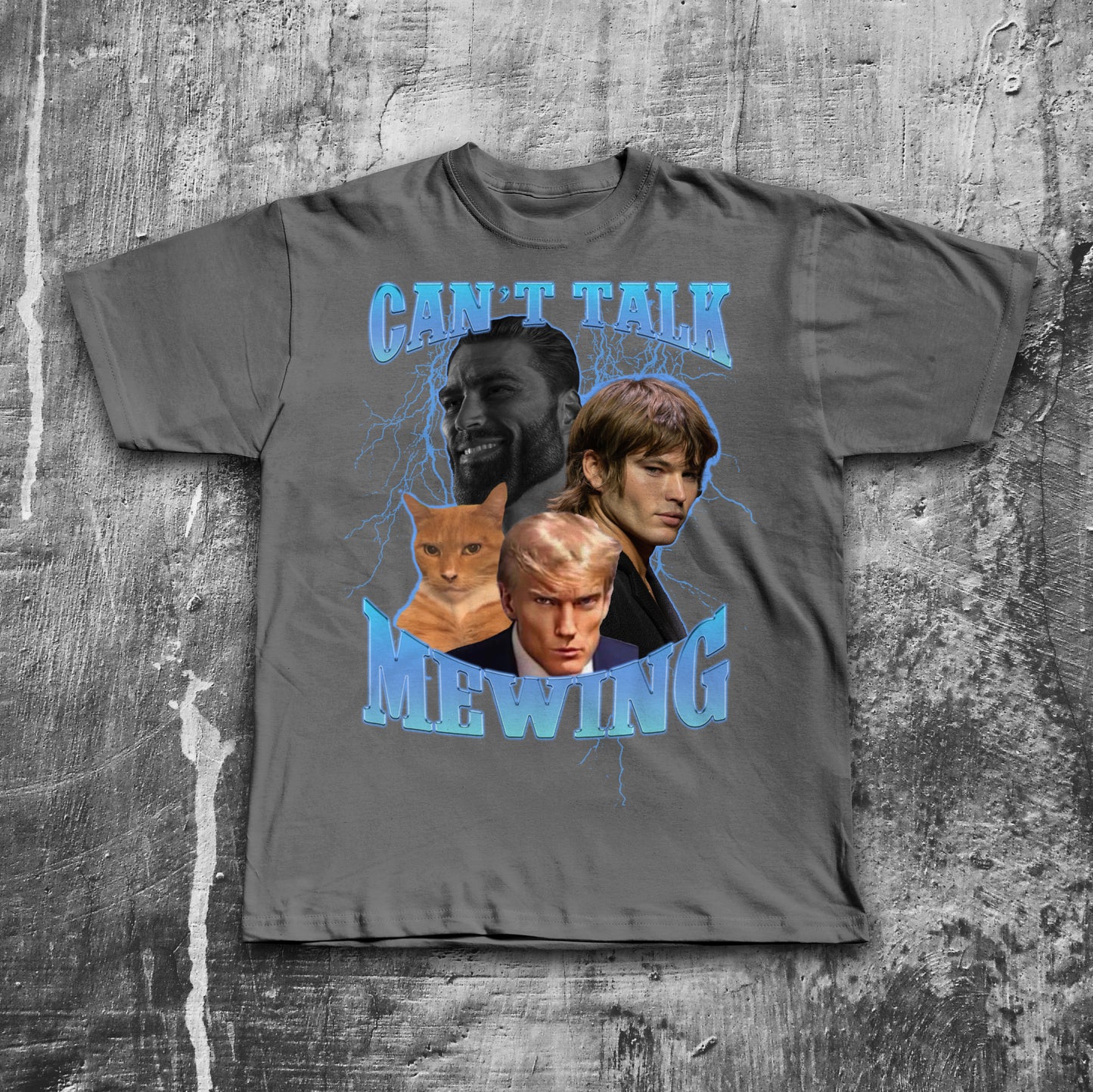 Can't Talk Mewing Funny Meme T-shirt
