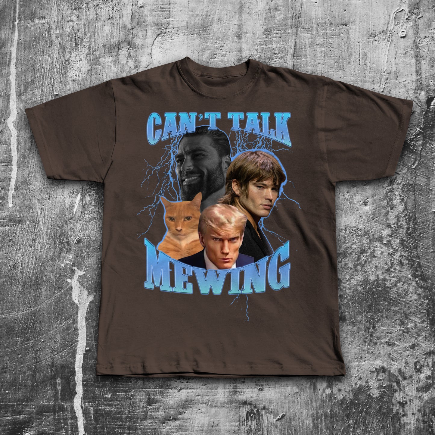 Can't Talk Mewing Funny Meme T-shirt