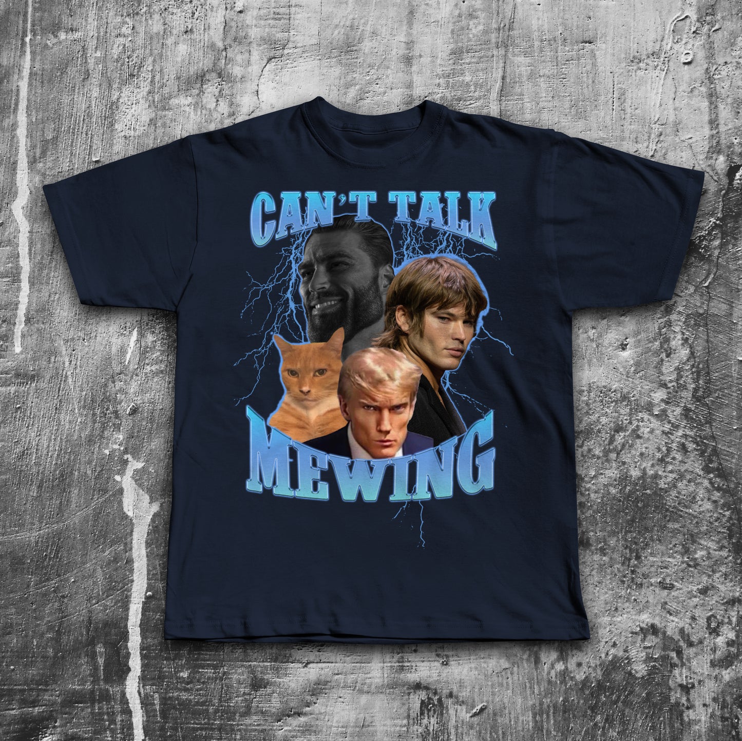 Can't Talk Mewing Funny Meme T-shirt