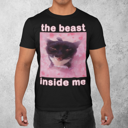 The Beast Inside Me Funny Cat Meme T-shirt