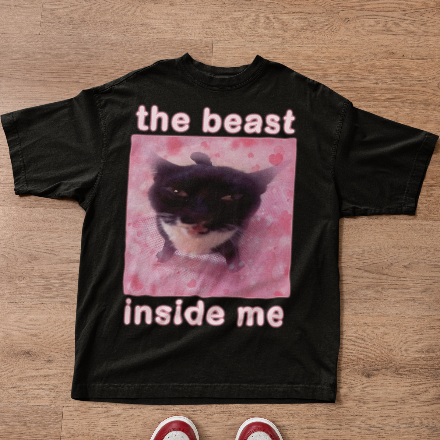 The Beast Inside Me Funny Cat Meme T-shirt