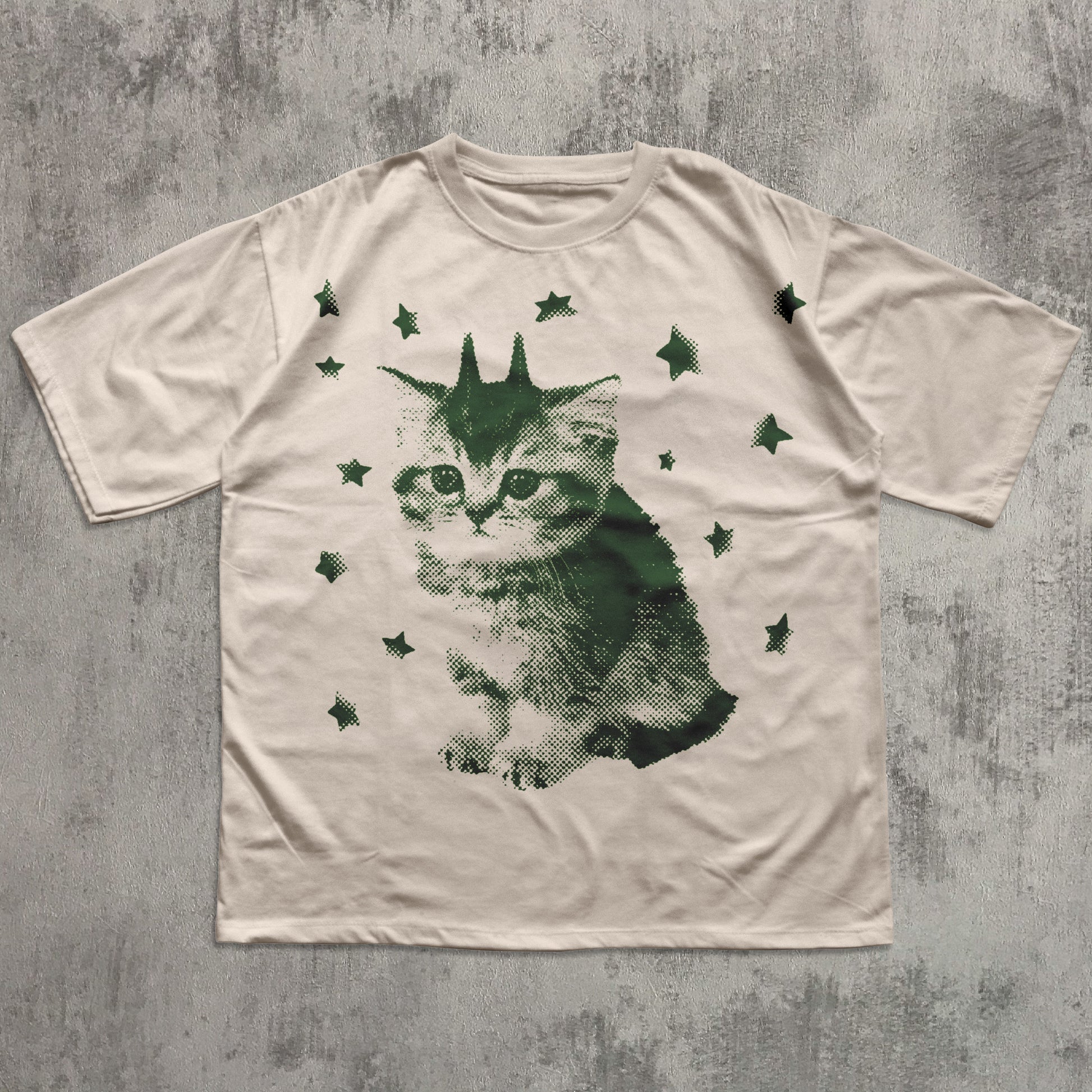 y2k funny alien cat meme t-shirt