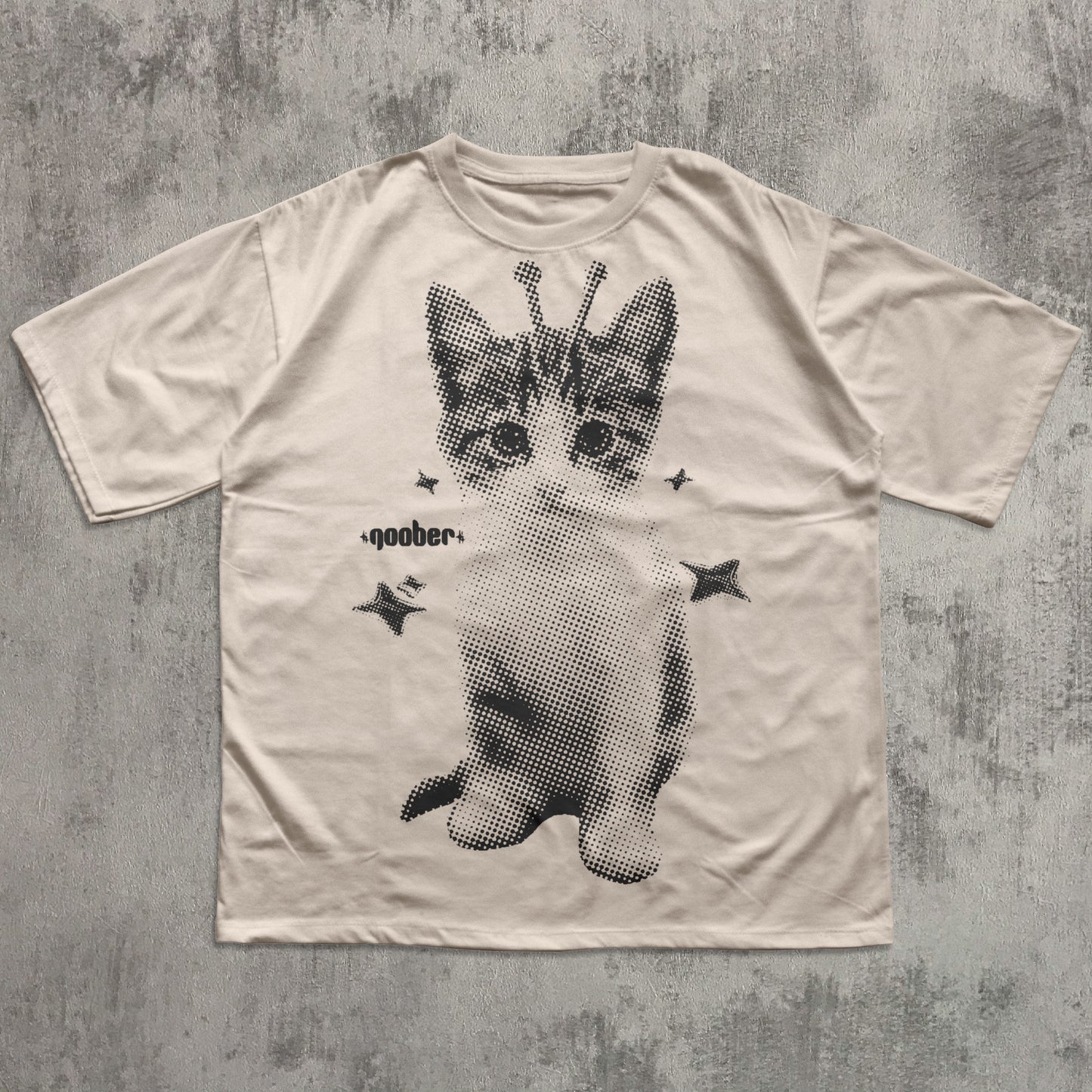 Y2k Retro Goober Alien Cat T-shirt, Vintage Graphic Tee, Silly Cats Shirt