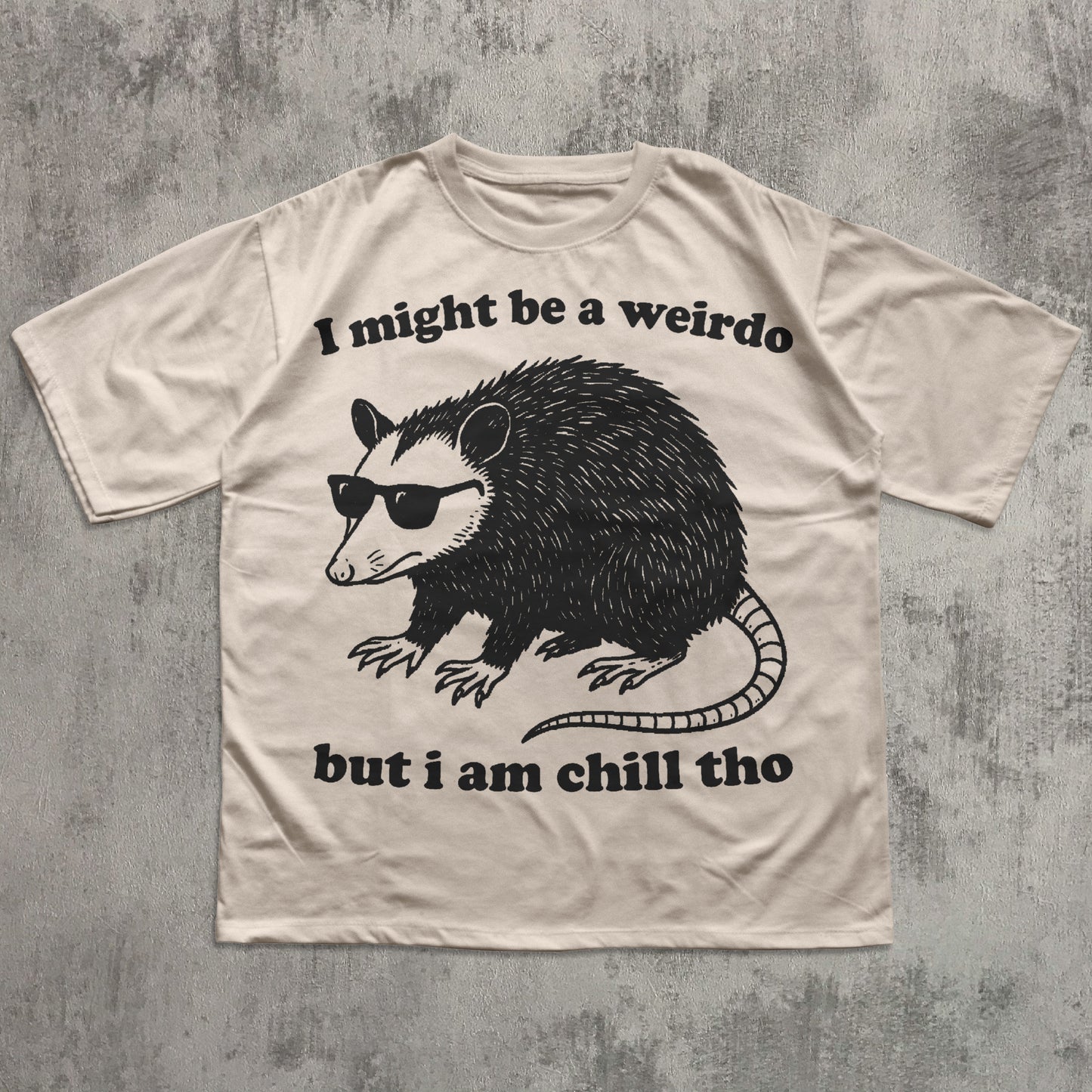 I might be a weirdo but i am chill tho Funny Opossum T-shirt, Vintage Graphic Tee