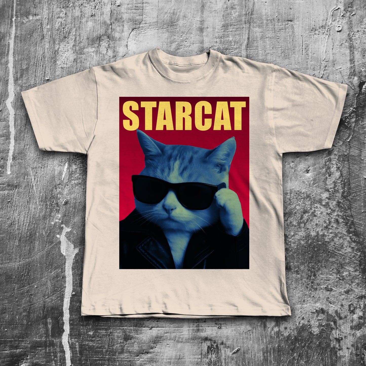 Starcat Funny Cat T-shirt, Parody Shirt, Stupid Tee