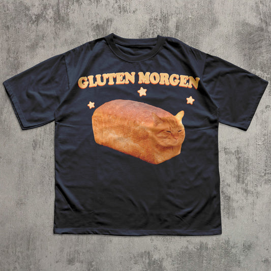 Gluten Morgen Funny Cat Meme T-shirt, Gift for Cat Lovers