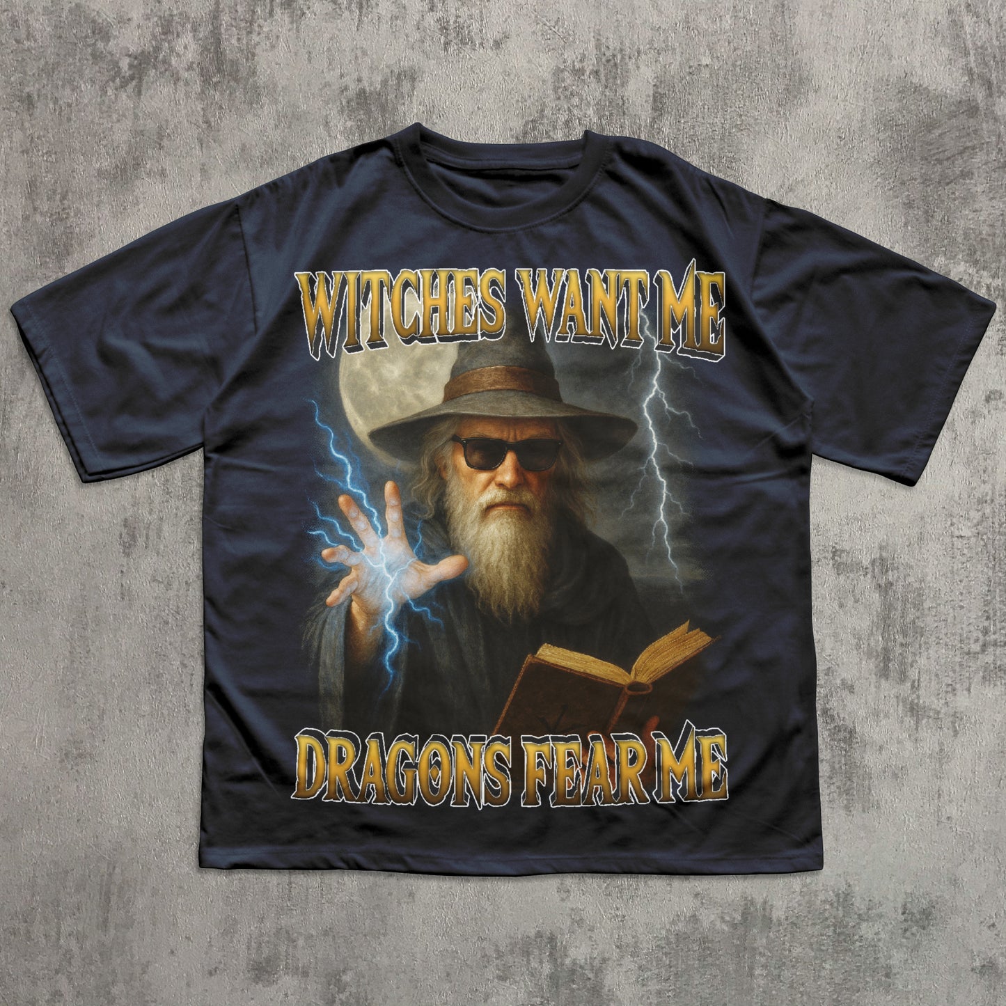 Witches Want Me Dragons Fear Me Funny Dark Fantasy Wizard T-shirt, 90s Retro Dragon Shirt